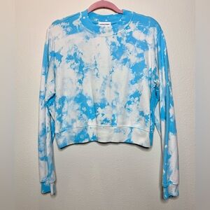Cotton Citizen Blue and White Tie-Dye Sweatshirt
